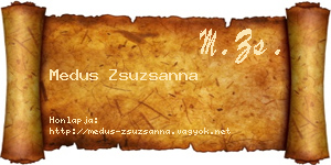 Medus Zsuzsanna névjegykártya